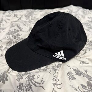 Adidas Black Hat with White Logo